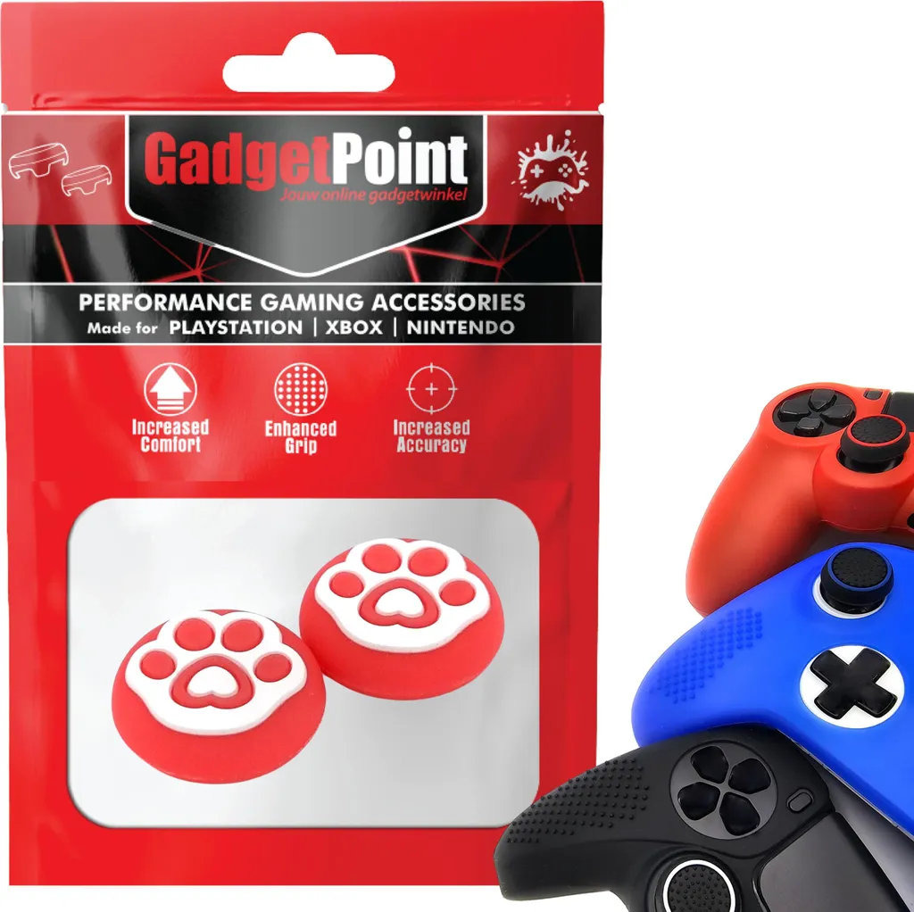 Impugnature Pollice Rosse/Bianche per PS5 Xbox - Design & Comfort