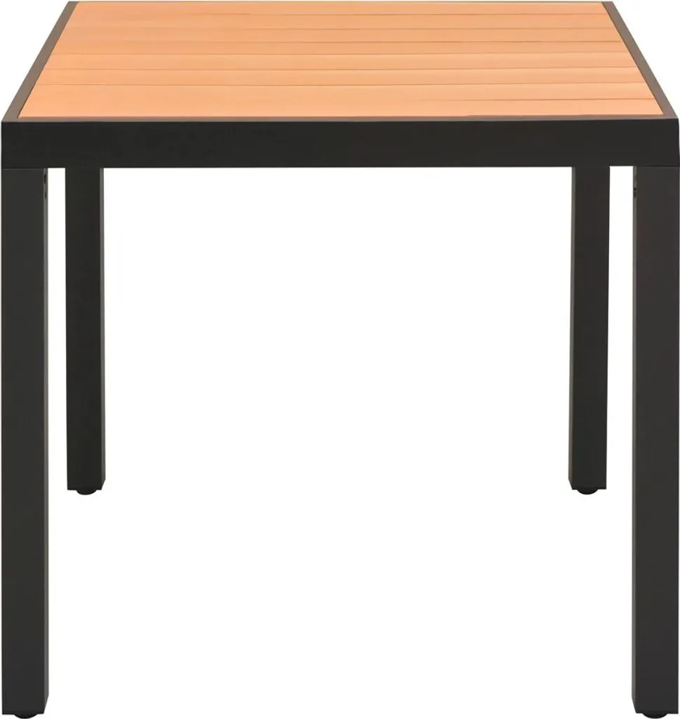 Table de jardin vidaXL 80x80x74 cm en aluminium et WPC marron robuste