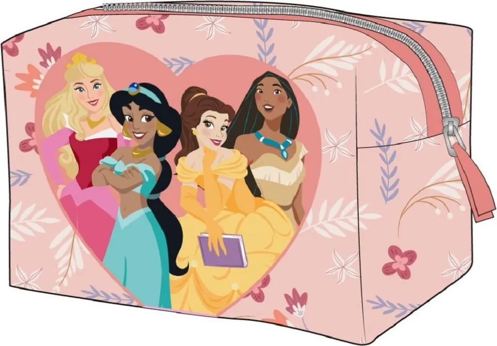 Trousse Disney Princess 18cm | Borsa Cosmetica Bambina Pelle Sintetica