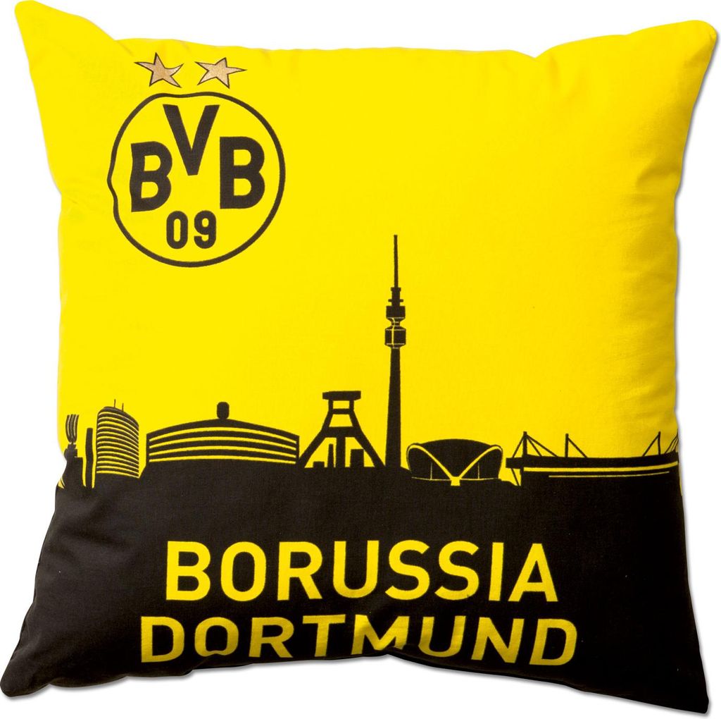 BVB-Kissen mit Skyline (40x40cm) Borussia Dortmund
