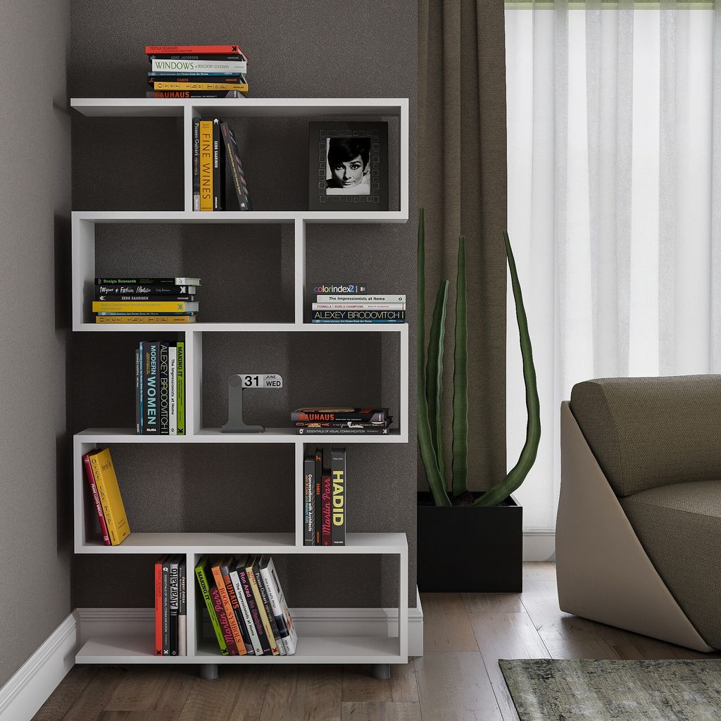 Skye Decor, Elif - White, Bücherregale, Weiß, 90 x 156 x 20 cm