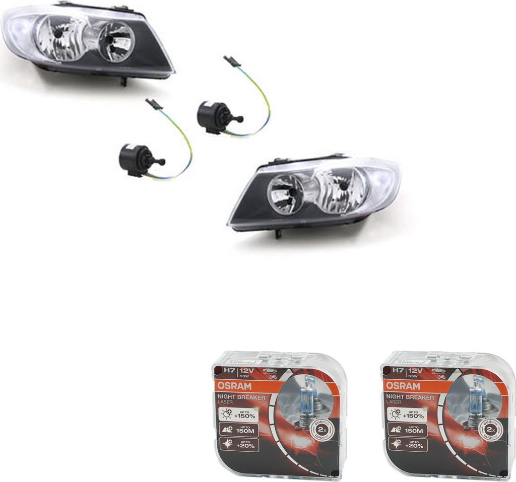 Johns, Scheinwerfer + Osram Night Breaker Laser passend für BMW 3 E90 E91 05-08 L R 63116938563 63117207574 6938563 7207574 63116942721 6311694274...