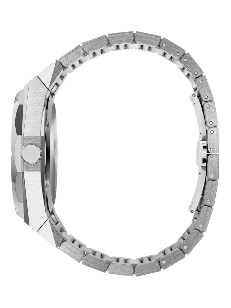 Montre à Quartz Précise Finition Givrée et Boîtier Acier Inoxydable