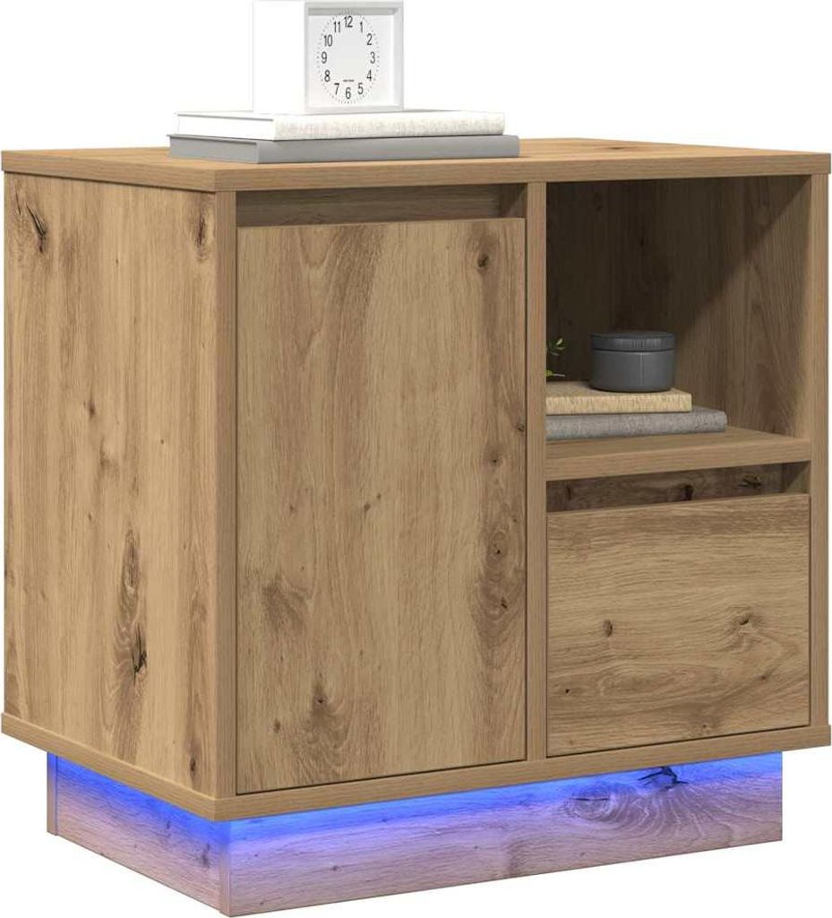 vidaXL Nachttisch 2 pcs Artisan-Eiche 50 x 34,5 x 50 cm Holzwerkstoff