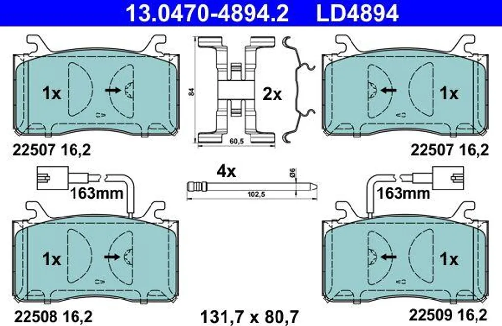 Plaquettes de Frein à Disque OE 77367677 pour SUV Stelvio et Giulia