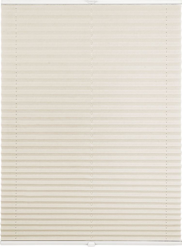 Plissee nach Maß Crushed zum Anschrauben in Glasleiste Farbe: Beige, Größe: B): 101-110 cm, H): 40-100 cm