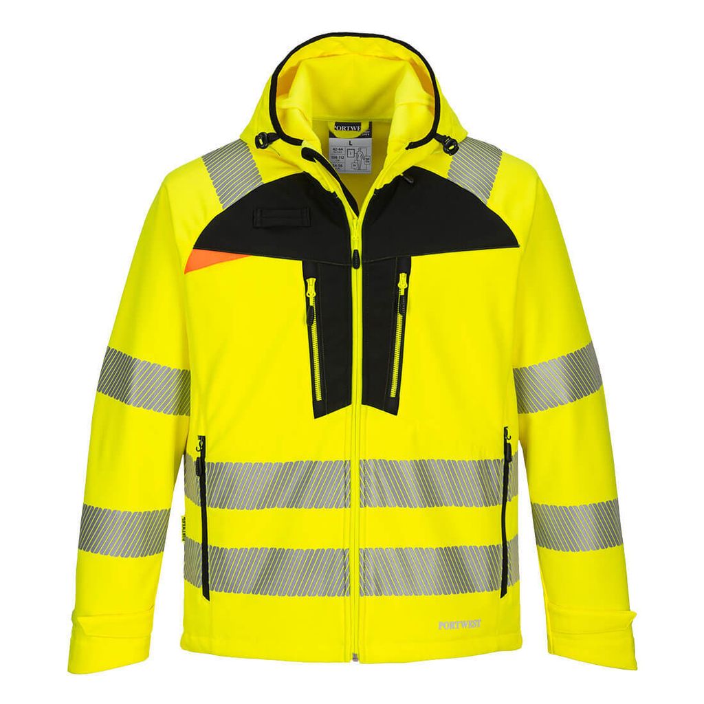 Portwest DX475 DX4 Warnschutz-Softshelljacke Yellow/Black Gr. XXL