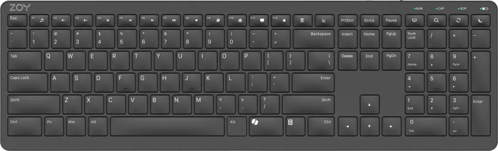 Clavier sans fil ultra-mince à touches ciseaux silencieuses pour PC