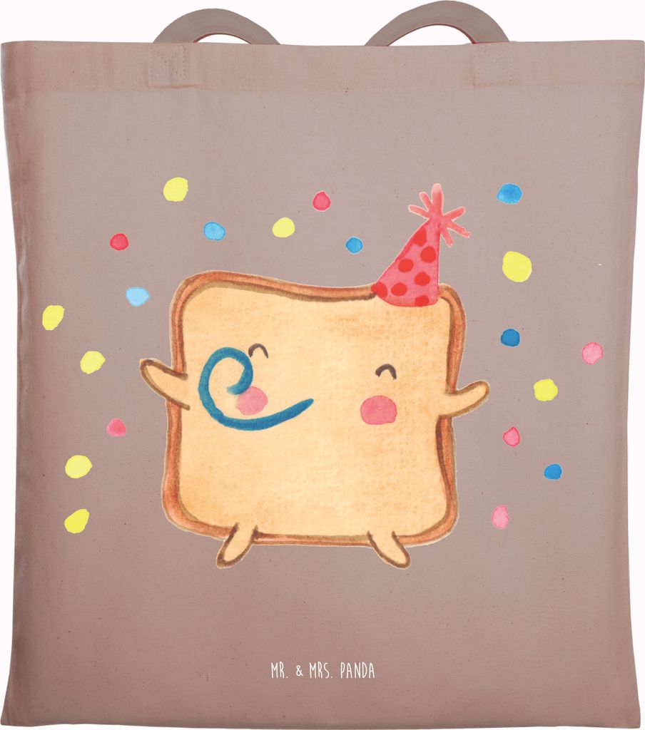 Mr. & Mrs. Panda Tote Bag Toast Party - Braun Pastell - Geschenk, Valentinstag, für Frauen, Einkaufstüte, Tasche, Freundin, Unitasche, Jahrestag,...