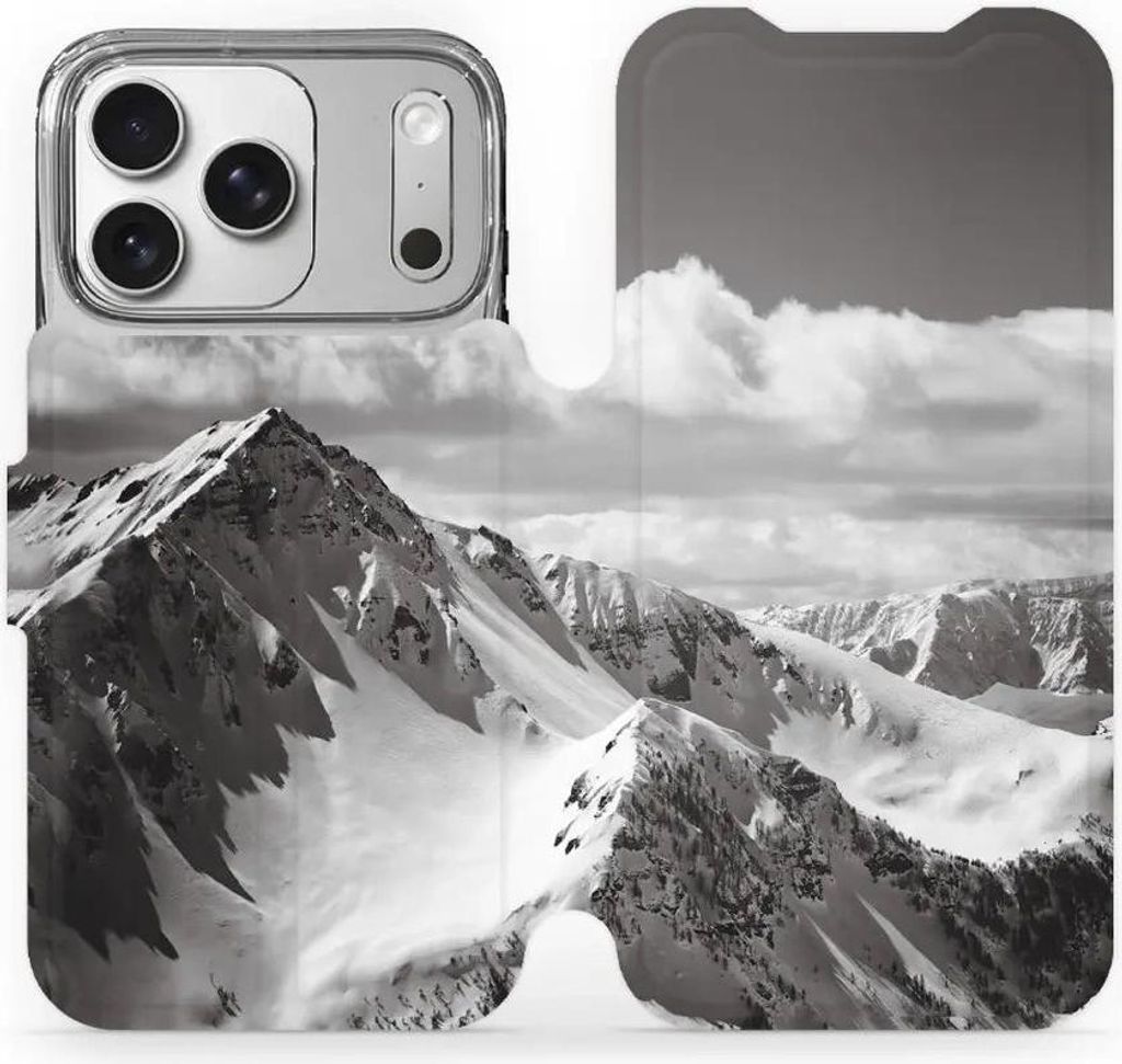 Handyhülle mit klappe für iPhone 17 Pro, Mobiwear Book, Berggipfel