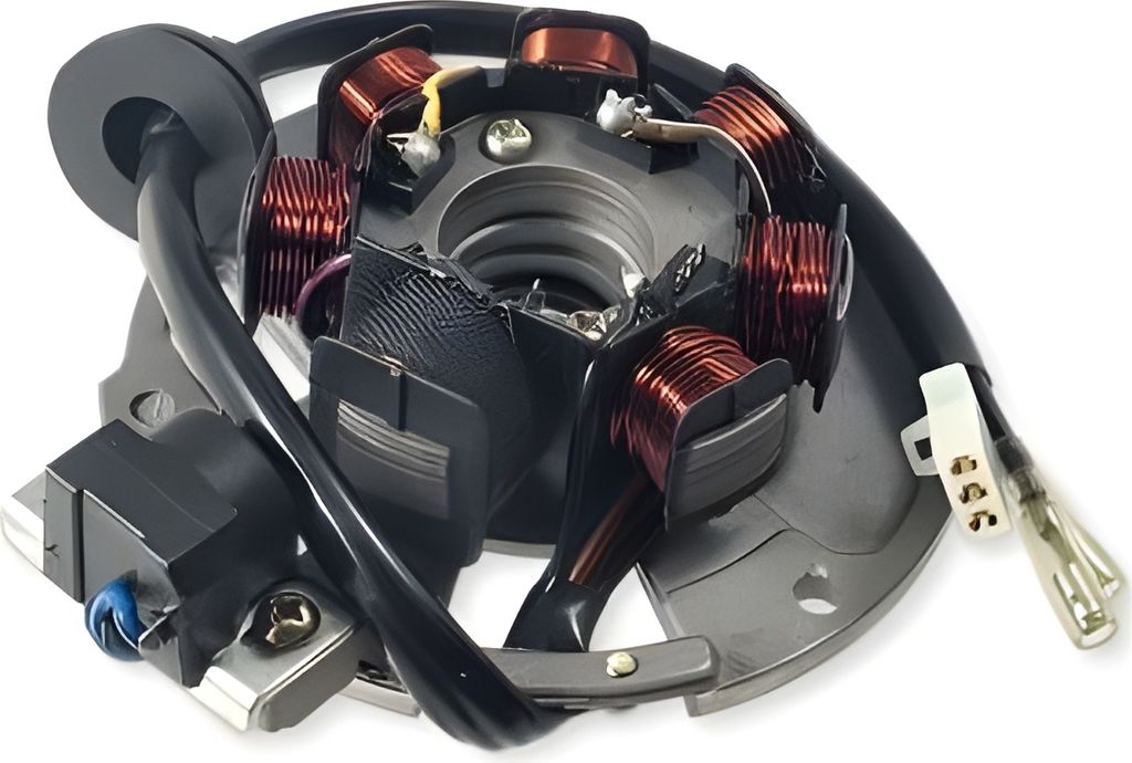 Lichtmaschine inkl. Grundplatte für CPI - Import für CPI / Keeway / China 2-Takt, (3 Pins / 3 Einzelkabel)