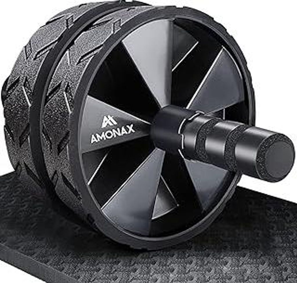 Bauchroller, bauchtrainer ab roller, bauchmuskeltrainer ab wheel set, mit Rutschfester, inkl. gut gepolsterter Kniematte/Knieauflage, für Männer ...