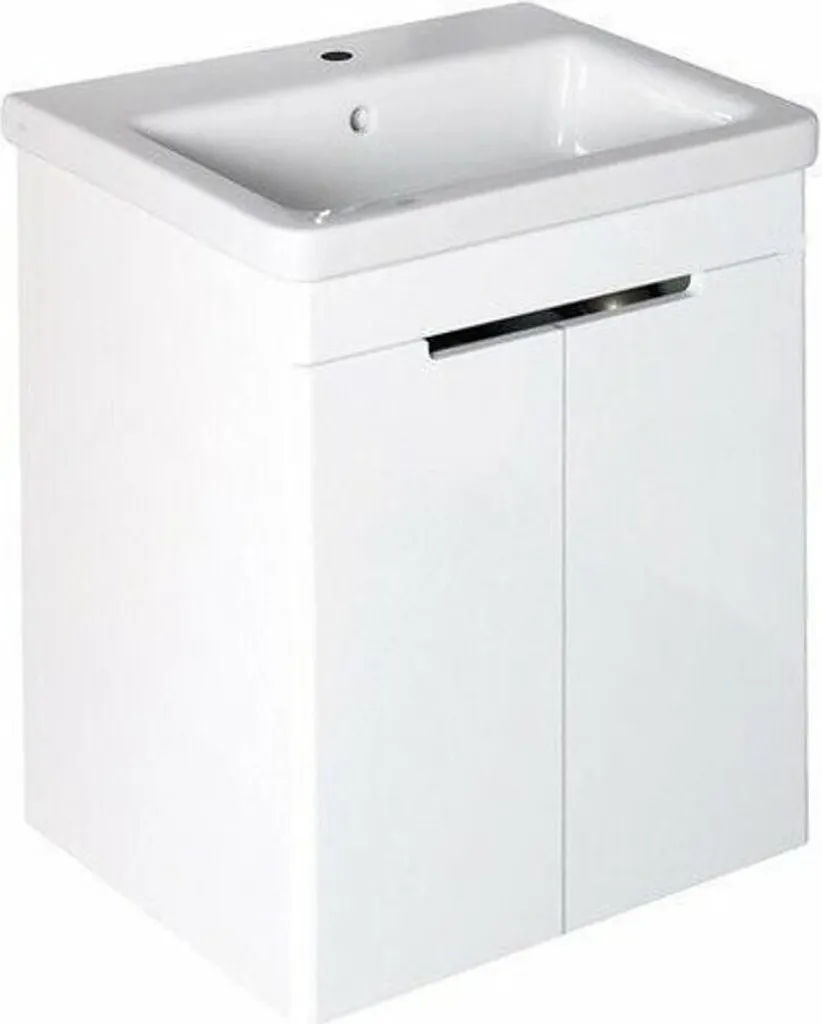 Armoire basse de cuisine ou garage ELLA 2 portes blanc 56,5x65cm