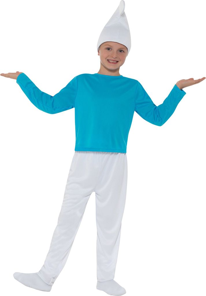 Funidelia Schlumpf Kostüm für Jungen und Mädchen The Smurfs, Zeichentrickfilm, Zwerg - Kostüm für Kinder & Verkleidung für Partys, Karneval ...