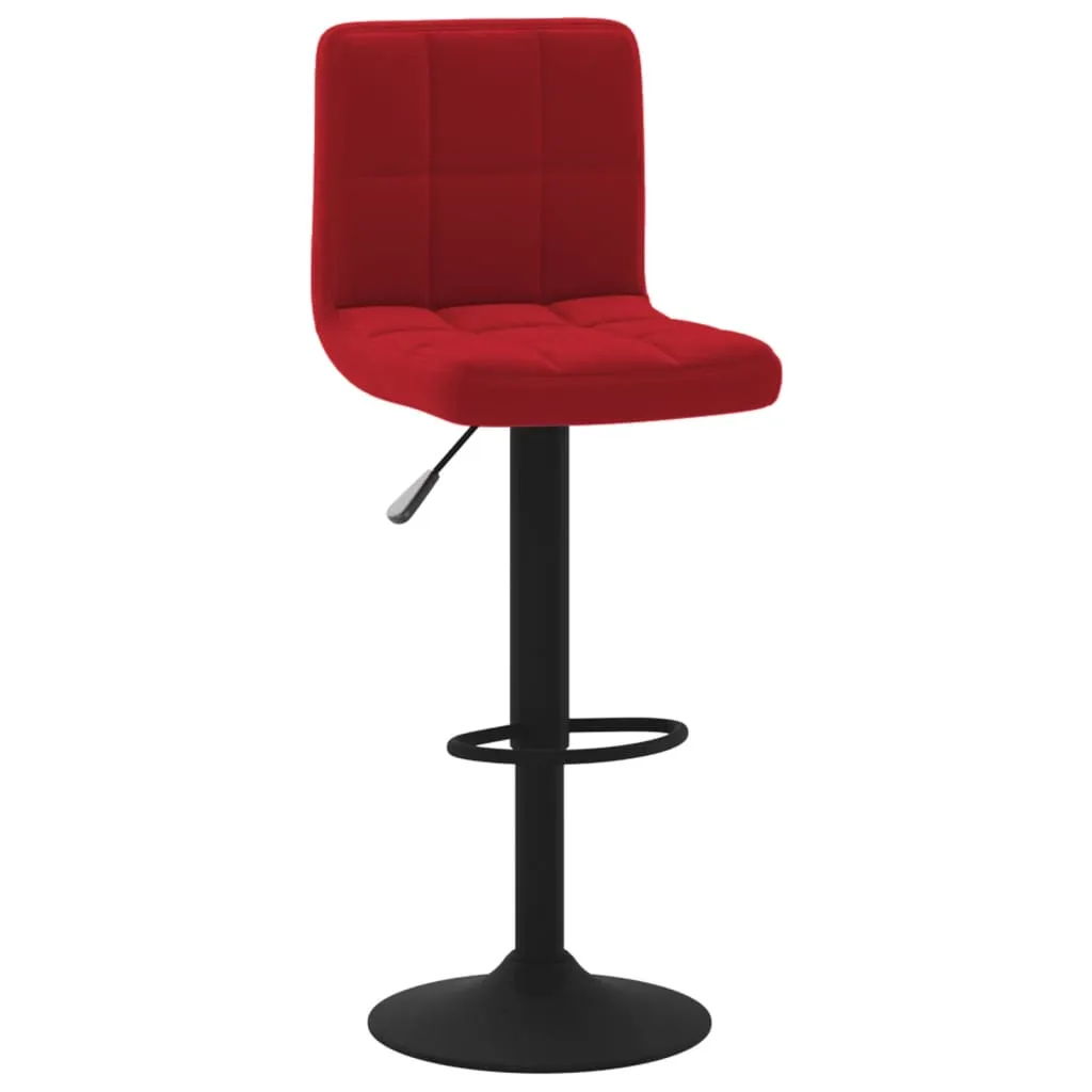 Sgabello Bar Velluto Rosso Vino vidaXL - Design Industrial Chic