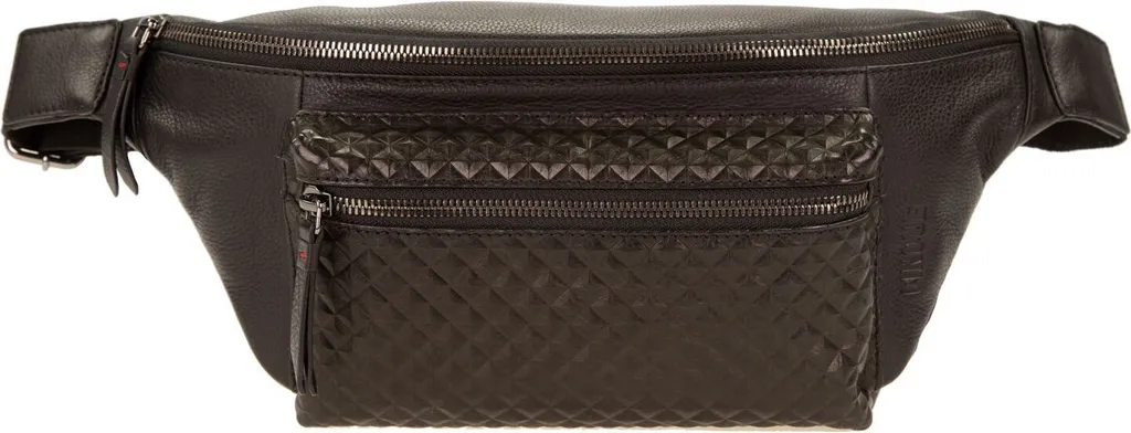 Sac Banane Cuir de Qualité Supérieure Noir avec Sangle Réglable CINQUE
