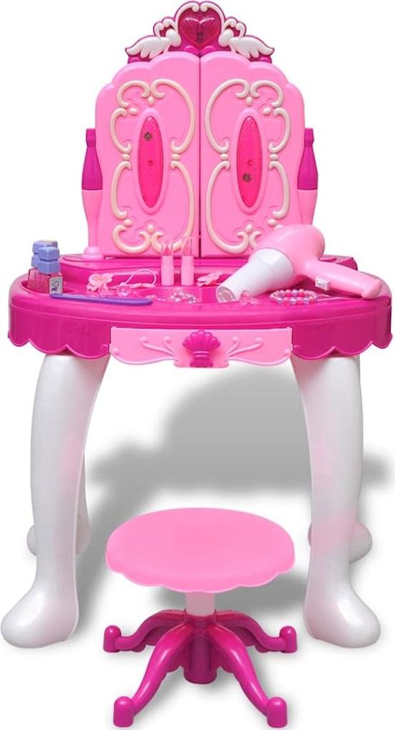 vidaXL Kinder-Schminktisch mit 3 Spiegeln und Licht/Ton Produktbild 