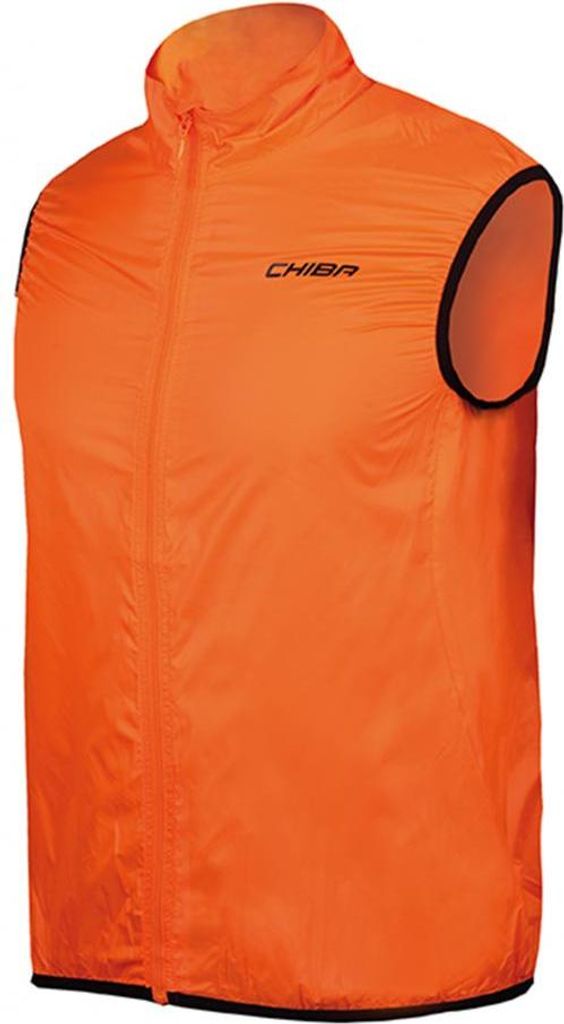 CHIBA Windblocker Weste Safety - neon orange, 3XL, extrem leicht & winddicht
