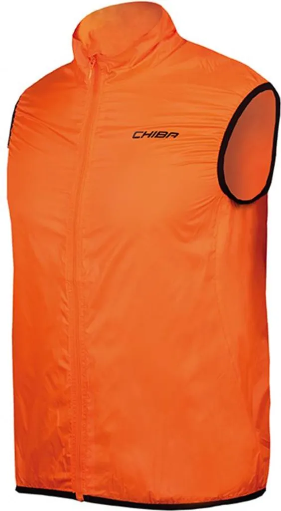 Gilet coupe-vent CHIBA Safety orange fluo 3XL pour cycliste