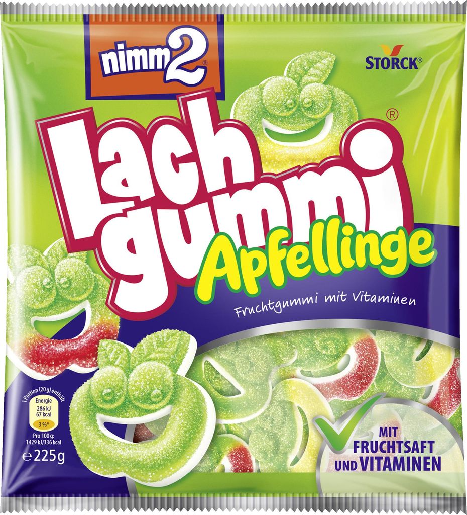 nimm2 Lachgummi - Apfellinge - 225g Produktbild 