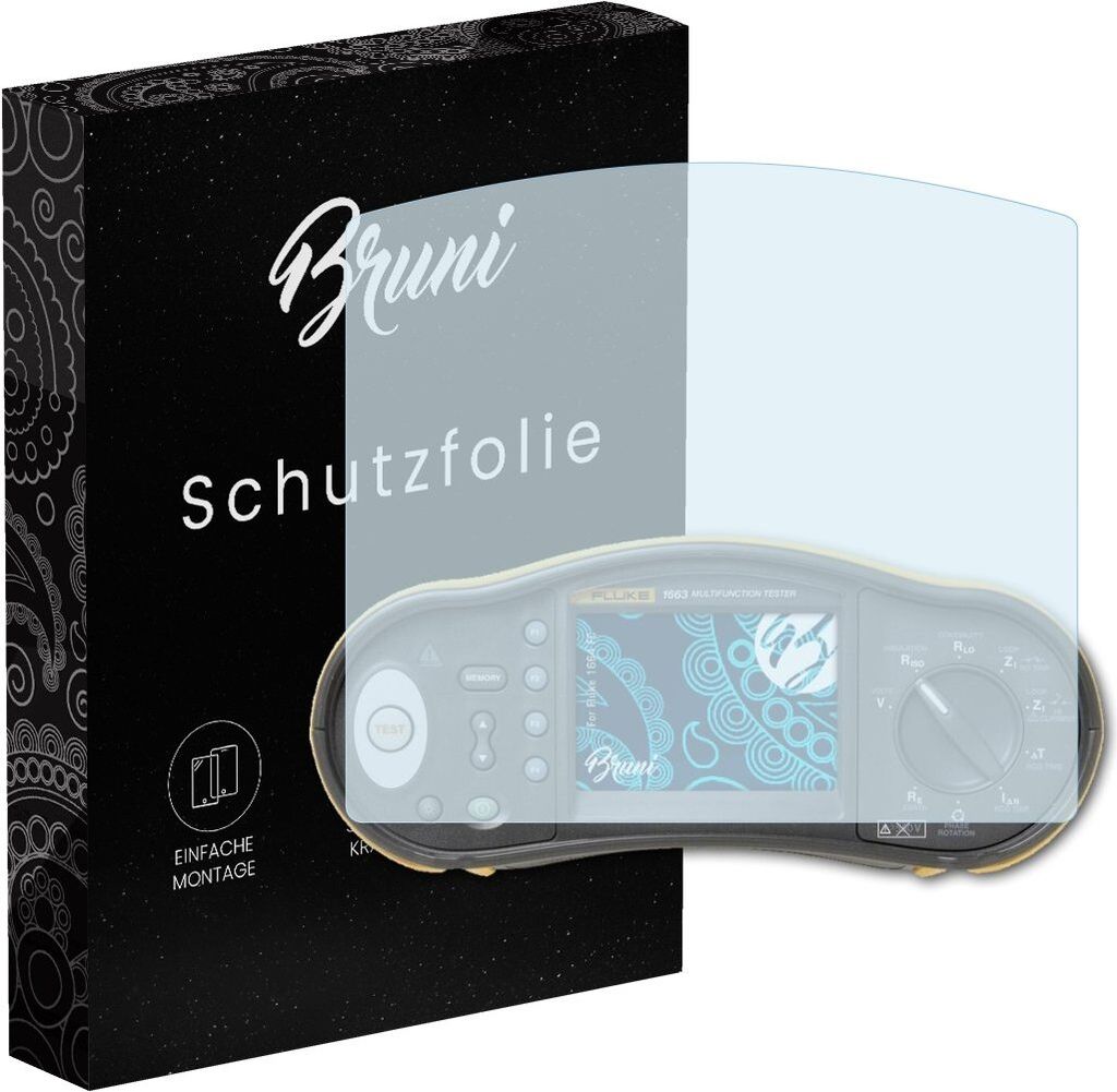 Bruni Basics-Clear 2x Schutzfolie kompatibel mit Fluke 1664 FC Folie