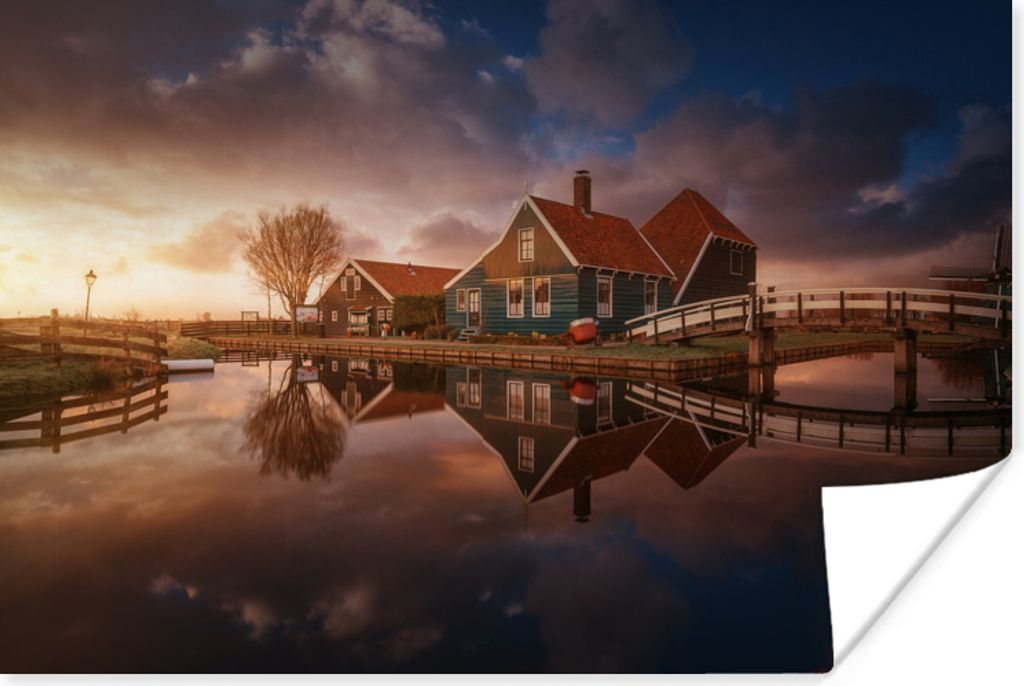 MuchoWow Poster Zaanse schans 180x120 cm - Fotoplakat