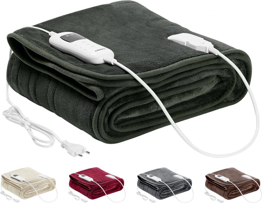 Elektrická vyhrievaná deka AREBOS cosy blanket antracit 200 Obrázok produktu 1