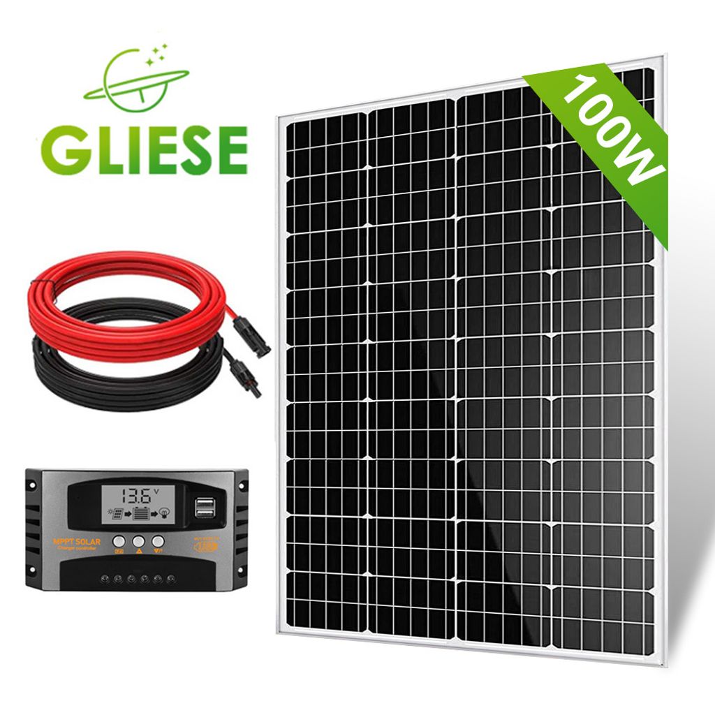 Sada 100W solárního panelu Regulátor nabíjení solárního Obrázek produktu 