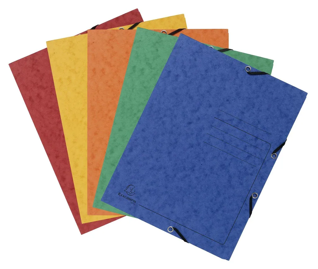 Chemise à rabats A4 en carte Colorspan 355g lot de couleurs assorties