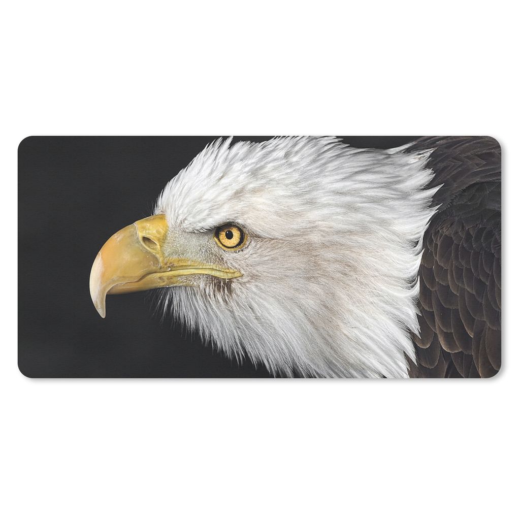 MuchoWow Mauspad Mousepad Adler - Vogel - Schnabel - Augen 60x30 cm - Mousepads - Maus Mat - Pad - Mausunterlage - Nachhaltig