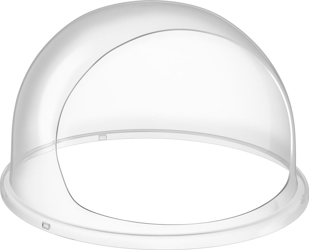 A clear plastic dome cover for a cotton candy machine, shown on a white background.