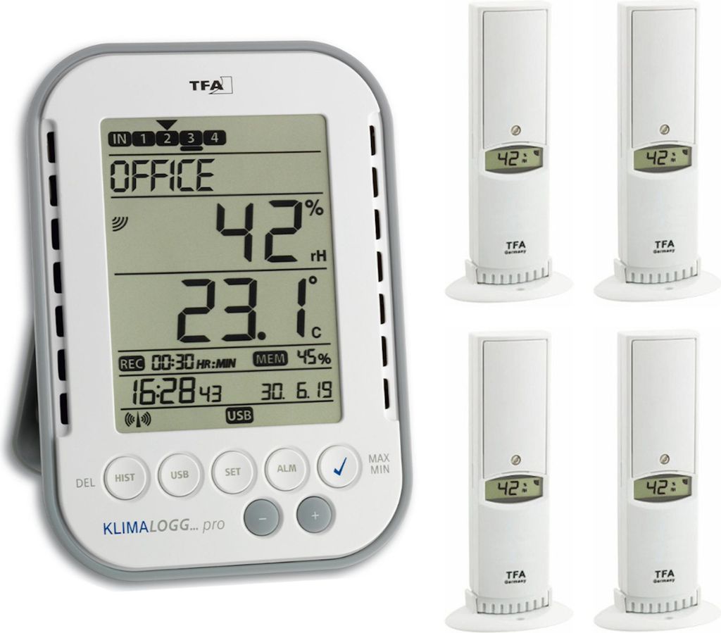 KlimaLogg Pro Plus TFA 30.3039.IT.Plus Kirchenorgel Überwachungsset Temperatur Luftfeuchte