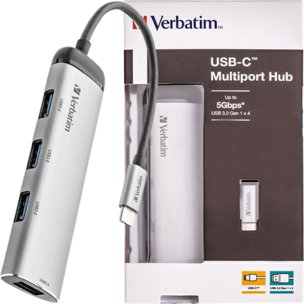 Verbatim USB-C Multiport Hub, USB 3.2 Gen 1 (3.1 Gen 1) Zdjęcie produktu 
