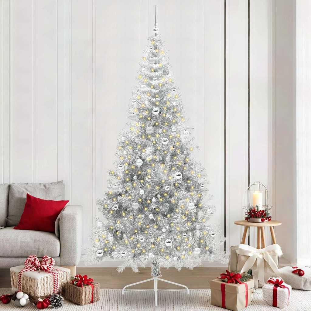 "Schlussverkauf" Künstlicher vorbeleuchteter Weihnachtsbaum(1 pc) - Kunstbaum/Tannenbaum - Silber 240 cm PET C7868
