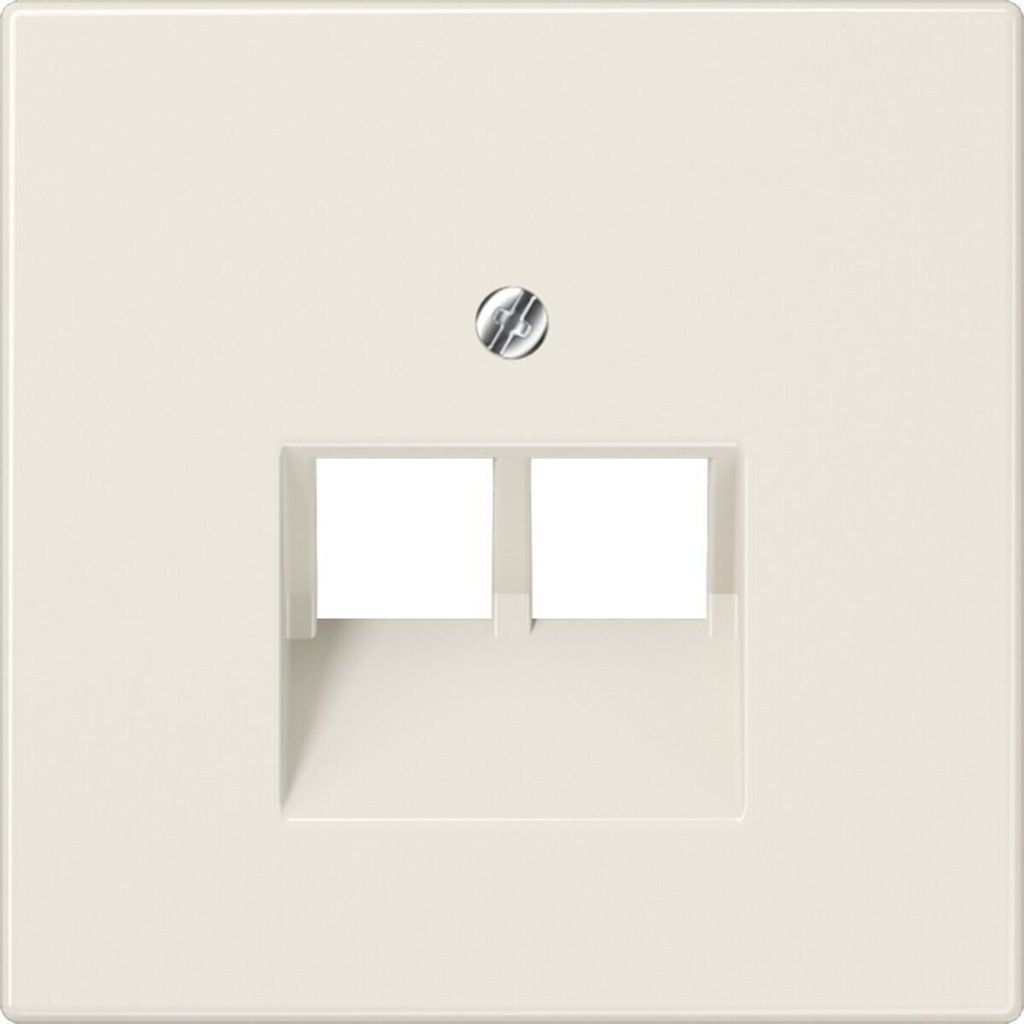 Jung Abdeckung UAE-/IAE-/ISDN-Steckdose LS 990, LS design, LS plus Creme-Weiß LS969-2UA (LS969-2UA)