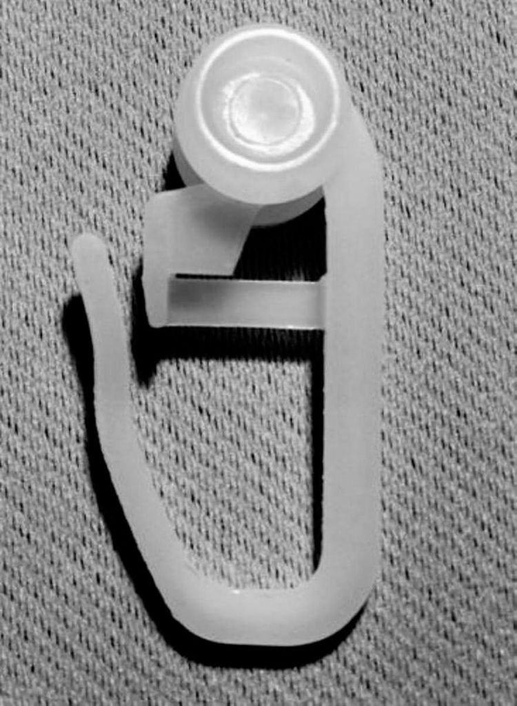 heimtexland 50 Stück Gardinenröllchen 8 mm Faltenhaken Gardinen Zubehör Schienen Röllchen Faltenlegehaken Gardinehaken für Innenlauf Typ517