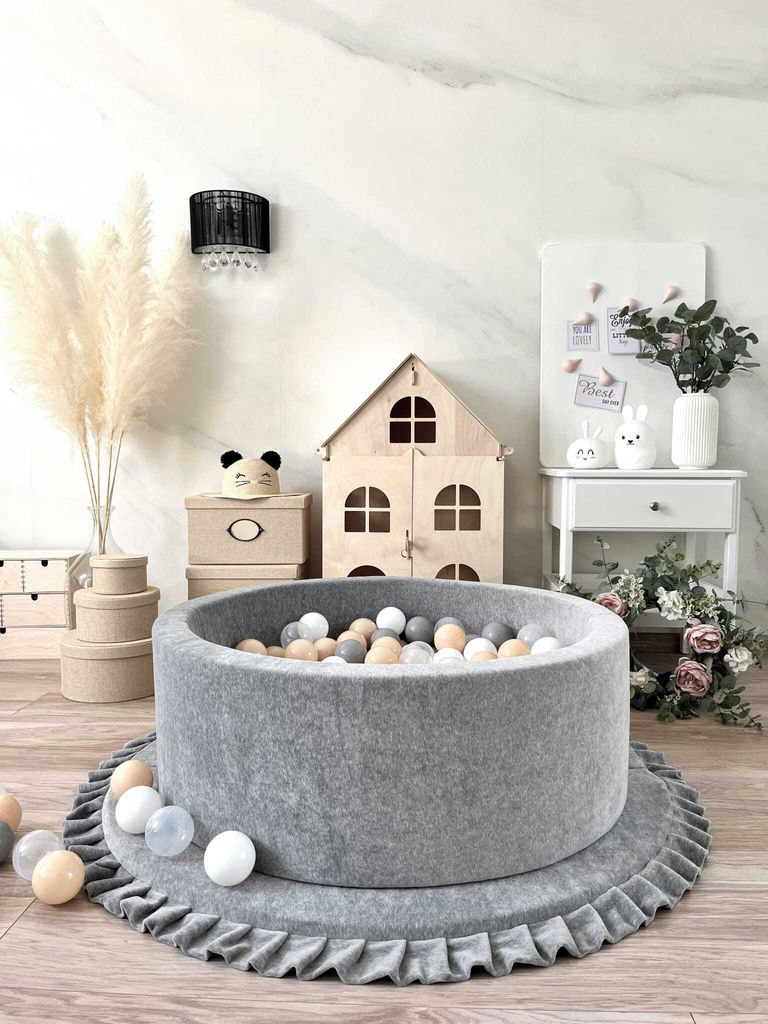 Bällebad Soft White Dots Grau Kaufen | Home24