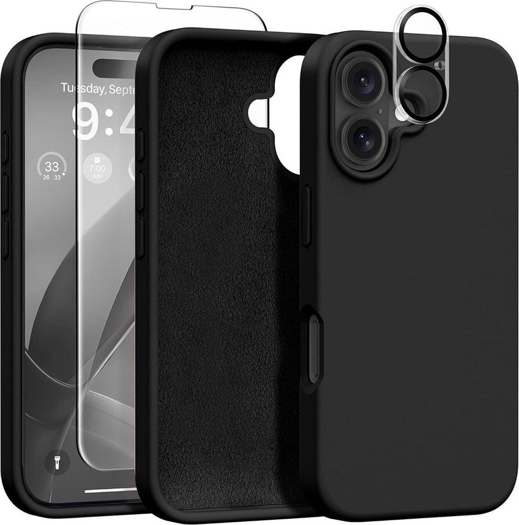 Stravo Silikonhülle für iPhone 17 mit Display- & Kameraschutz, stoßfestes Flüssigsilikon, kratzfestes Mikrofaserfutter, schlank & passgenau, Sc...