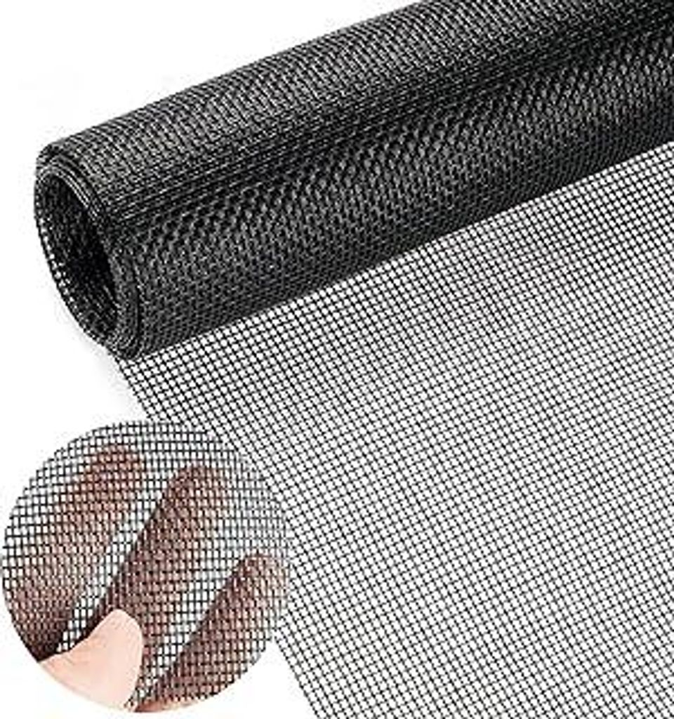 Fliegennetz Meterware 120 x 250 cm,Fiberglas Fliegengitter Fenster Mesh Gewebe Schneidbar Ersatznetz,DIY Insektenschutz Gaze Fenster, für Fenster,...