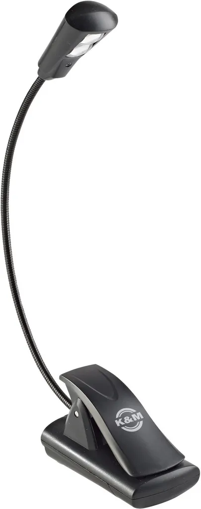 K&M 12242 Luce per Leggii: Lampada 2 LED FlexLight Professionale Nera