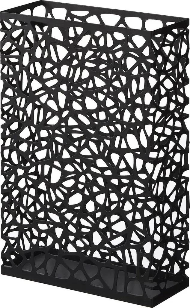 Yamazaki NEST Porte-parapluies noir en métal étroit 30x45x12cm design