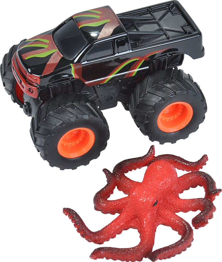 Spielzeug Auto mit Oktopus Figur, handlich, 11 x 10,5 x 15 cm, ab 3 Jahren