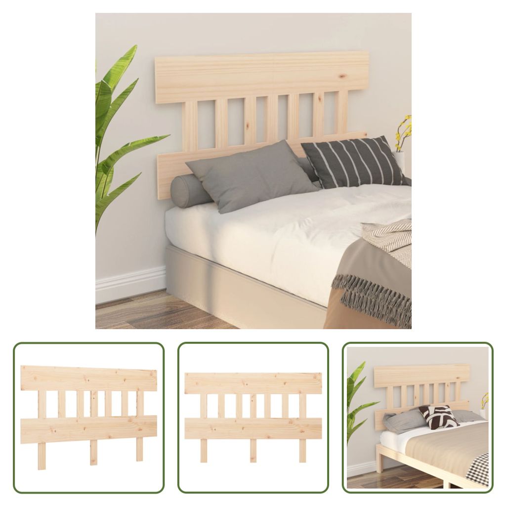 The Living Store Kopfteil 123,5x3x81 cm Massivholz Kiefer Produktbild 