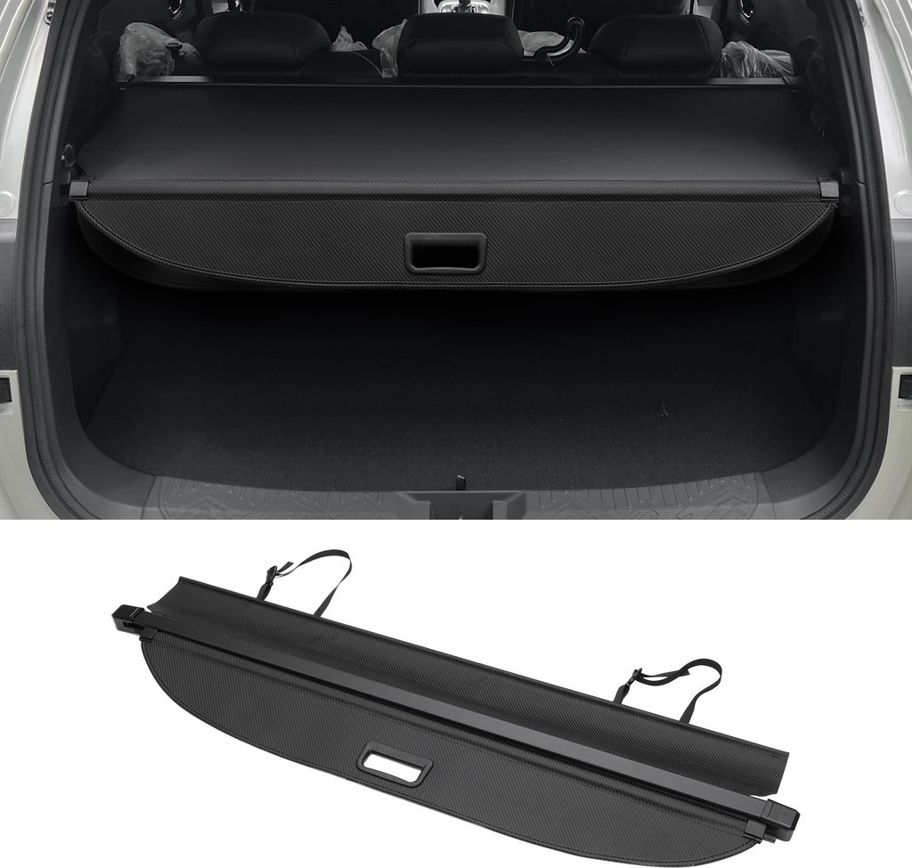 Einziehbare Laderaumabdeckung für Subaru Forester 14-18 Elektrische Heckklappe Heckklappe Kofferraumablage Gepäcksicherheitsabdeckung, Canvas, Sc...