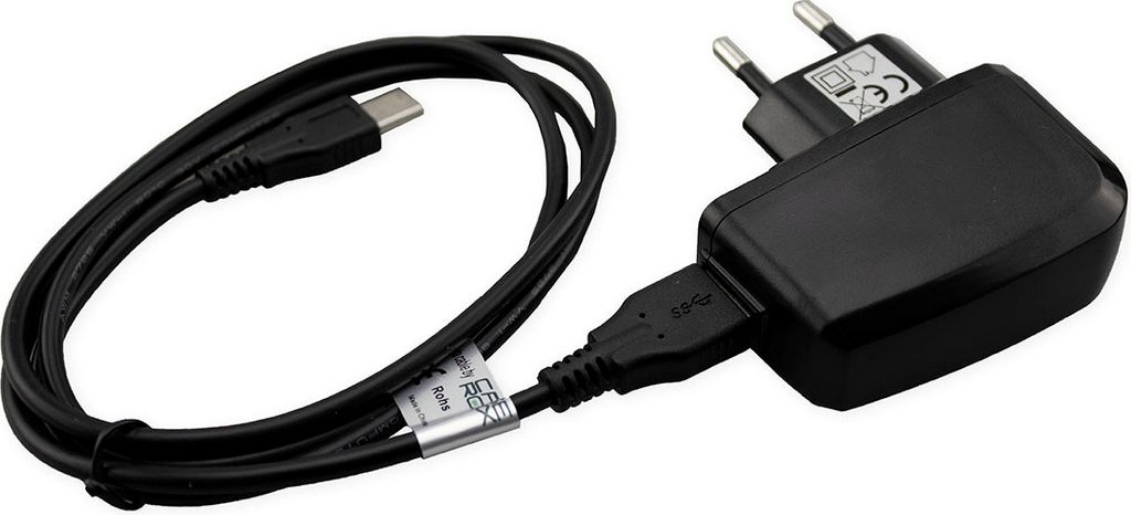 caseroxx Ladegerät passend für JBL Flip 5, Set bestehend aus 220V Adapter ( Ausgangsleistung 2.0 Ah ) und Kabel