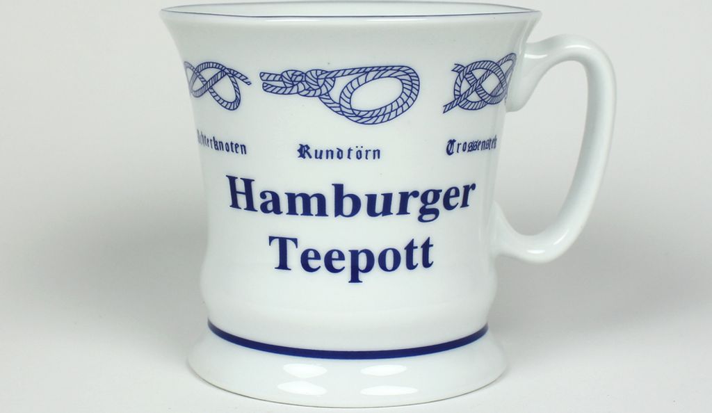 Hamburger Teepott mit Seemannsknoten hoch