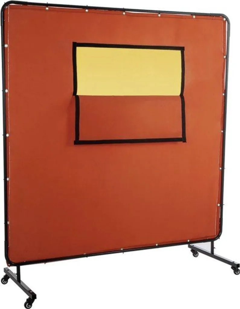 Rideau ignifuge de soudure rouge pour protection des zones de travail
