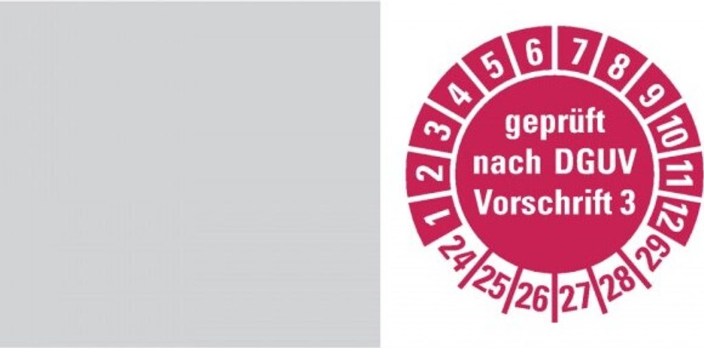 Dreifke Aufkleber I Kabelprüfplakette n. DGUV 3 24-29, rot, Folie, s...