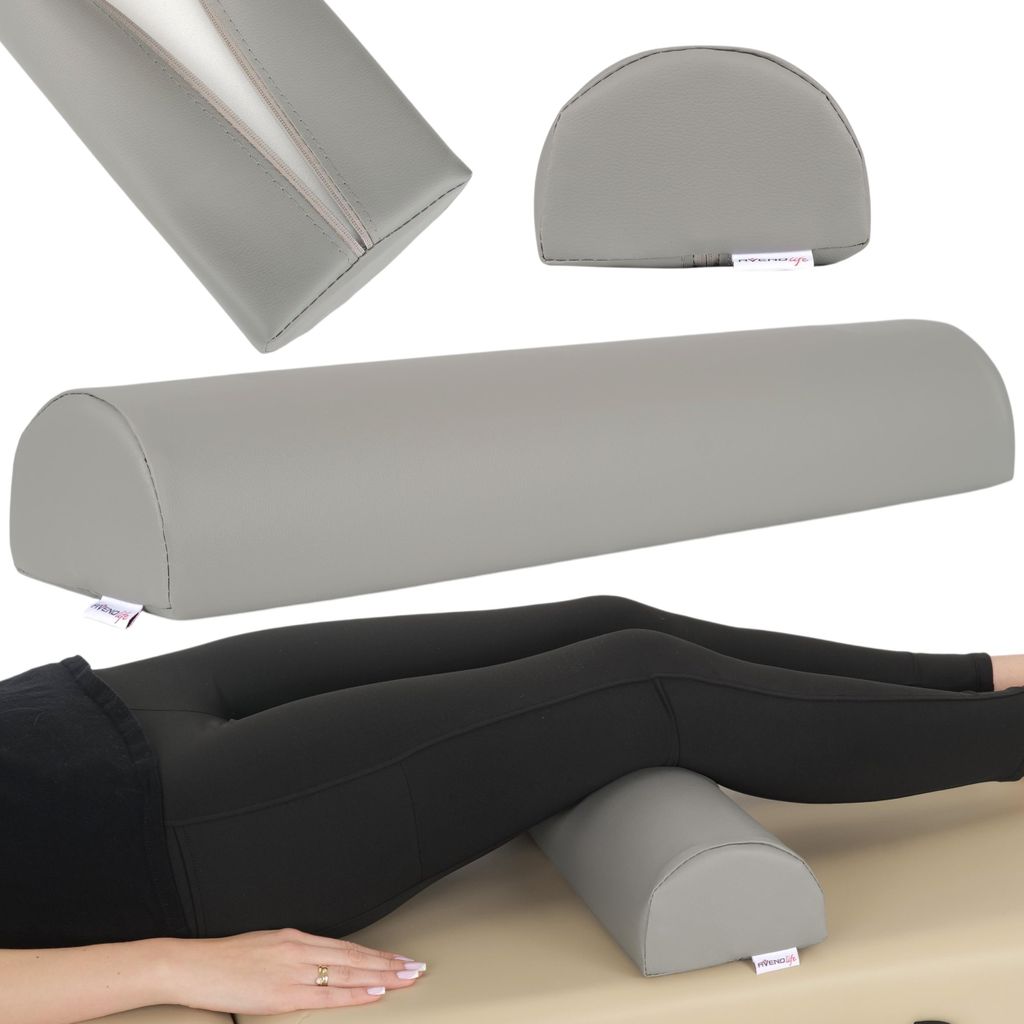 Habys Lagerungsrolle Halbrund, Knierolle Lagerungsrolle, Nackenrolle, Lagerungskissen für Massage und Therapie, Kniehalbrolle, Größe:60x15x10cm ...