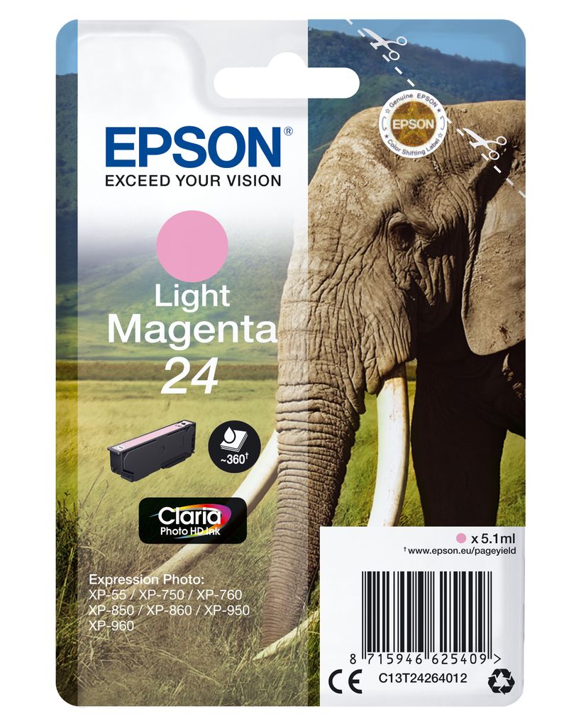 Epson Elephant Balíček s jedním inkoustem 24 Slon Claria Obrázek produktu 